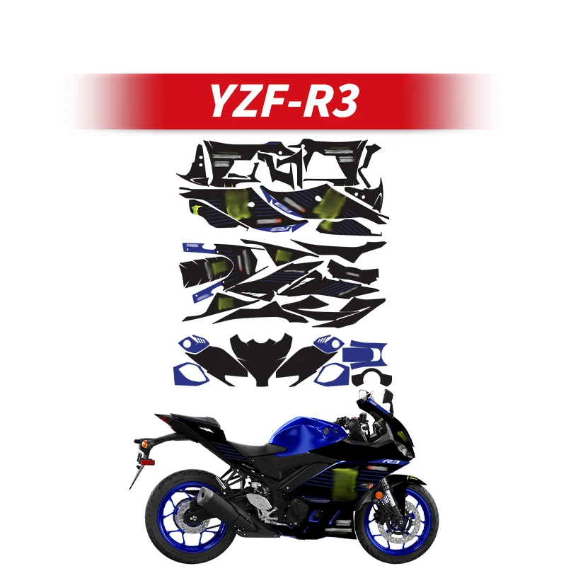 

Используется для YAMAHA YZF R3 аксессуары для мотоциклов украшение защитные наклейки для велосипеда узор печать Обтекатели наборы наклеек
