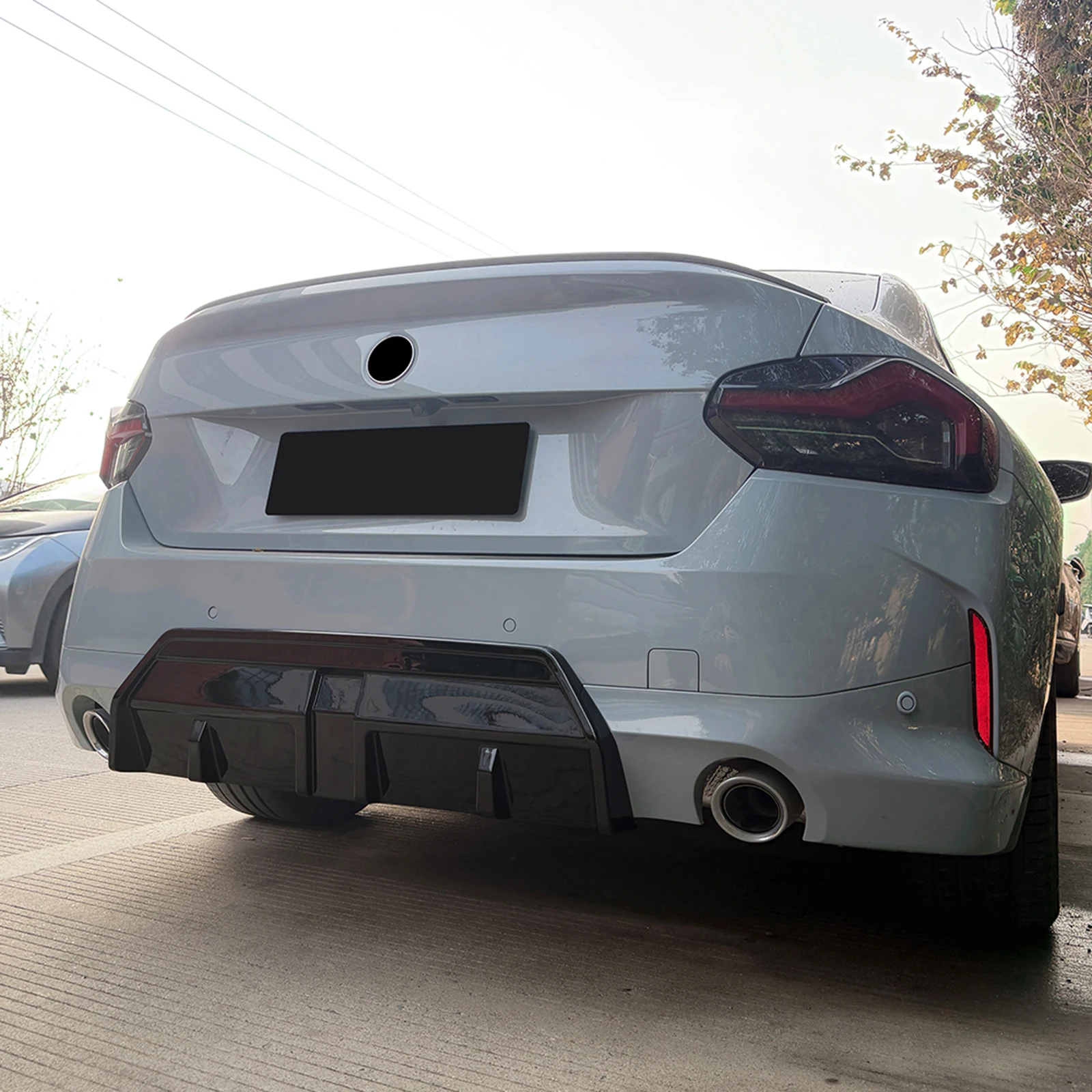 

Rear Bumper Diffuser Lip Splitter Spoiler Guard For BMW 2 Series Coupe G42 220i 230i M240i M Sport 2-Door 2022-2026