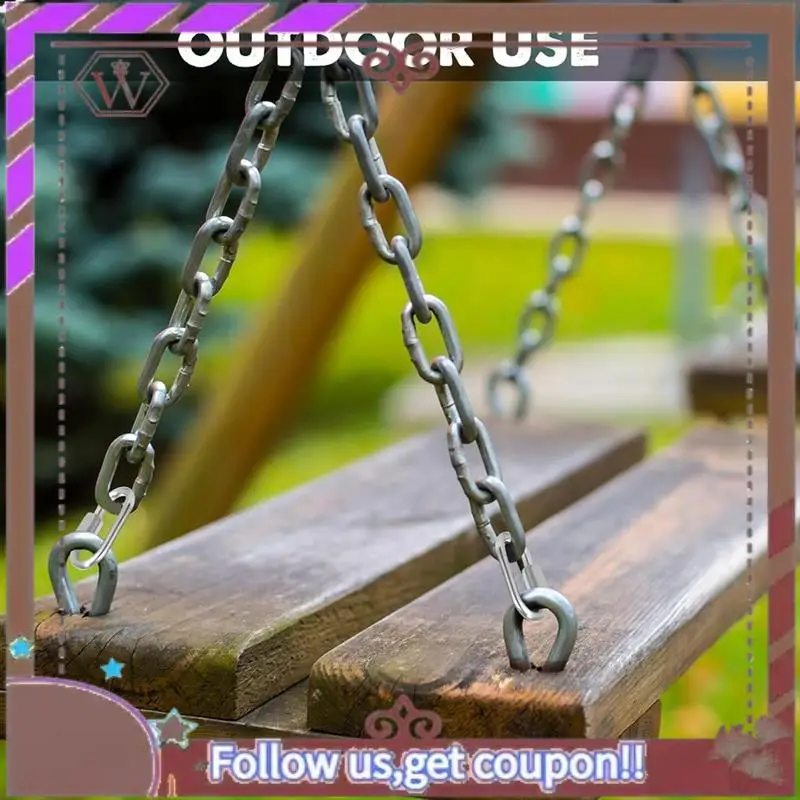 

ABBG-100 Pcs Quick Chain Link Heavy Duty Quick D Shape Link Connector Link For Chains Hammock Gym Outdoor Traveling Equipment Du