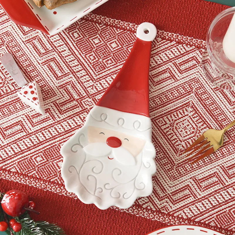 

Santa Claus Pattern Ceramic Seasoning Spoon Home Kitchen Salt Sugar Spice Seasoning Spoon Nordic Scale Measuring Spoon tableware