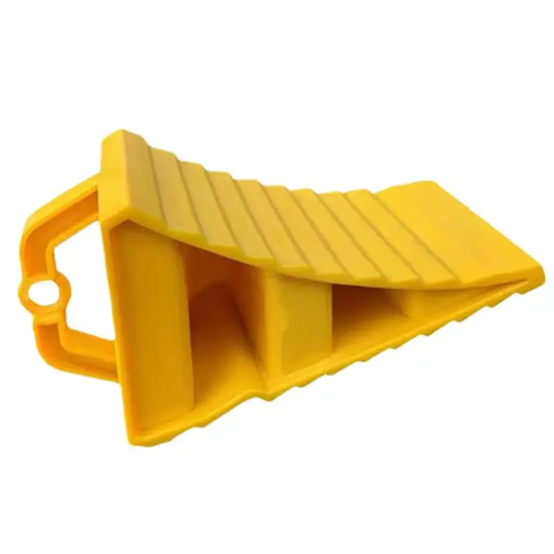 Wheel Stopper for Car Multipurpose Anti-Slip Wheel Chocks Space-Saving Yellow Tire Chocks Portable Wheel Chocks for Prevent Car