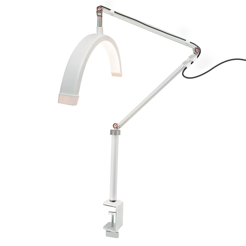 

16-дюймовая черная подставка в форме полумесяца, светодиодная лампа Arc Led Salon Half Moon, стабильная лампа для салона красоты, лампы для ногтей, ресниц, ресниц