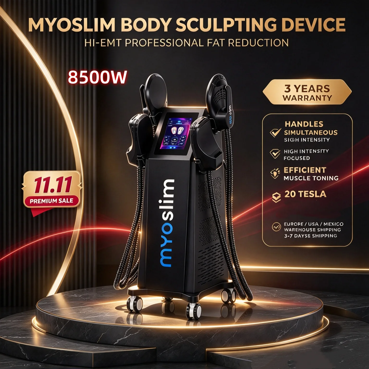 EMS+EMT RF Nova Body Sculpting EMSZERO PRO 8500W NEO Slimming Machine Salon Use EMS Pelvic Muscle Stimulator