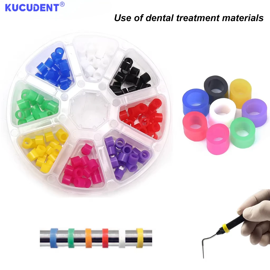 160 pçs anel de código de cor dental silicone identificação círculo anel colorido instrumento ortodôntico dentista material autoclavável