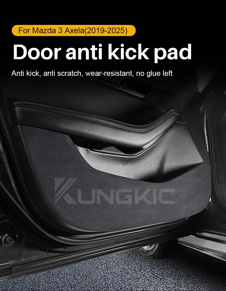 Für Mazda 3 BP 2019 2020 2021 2022 2023 2024 2025 2026 Mazda3 Axela Auto Anti-Kick-Pad Wildleder-Zubehör Türschutz – Detail 1