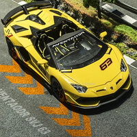 1:24 Alloy Sports Car Model Toys Lambor Aventador SVJ 63 Diecast Metal Models 4 Doors Opened Sound Light for Boys Holiday Gifts