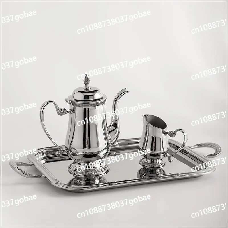 

Nordic stainless steel high-grade afternoon tea coffee pot household long-mouthed small-mouthed teapot