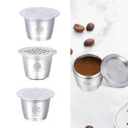 Coffee Capsule Reusable Stainless-Steel Metal Coffee Capsules Pod Filter Pod For Coffeeware Kitchen Accessories