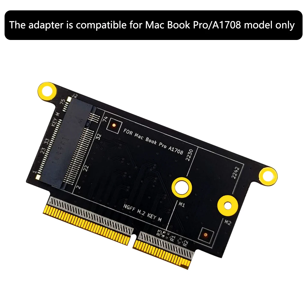 Adaptador SSD para macbook 1708, nvm-e, suporte 2230, 2242, chave-m m.2, apple macbook pro 1708, a1708