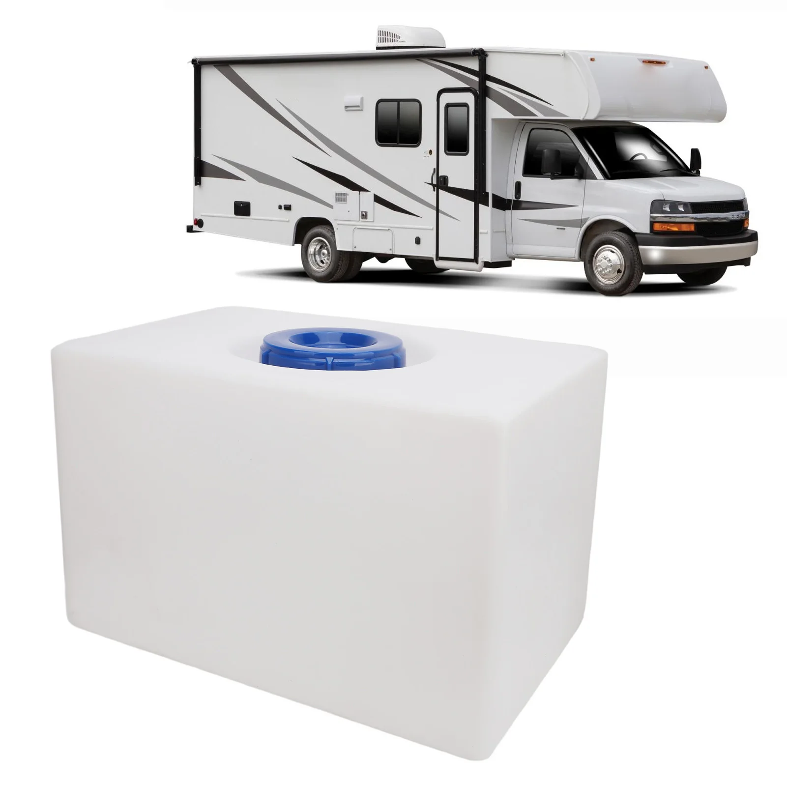 16 Gallons RV Water Tank Perfect Sealing Leakage Proof RV Water Storage Container Tank LLDPE for Trailer Camper Boat Yacht