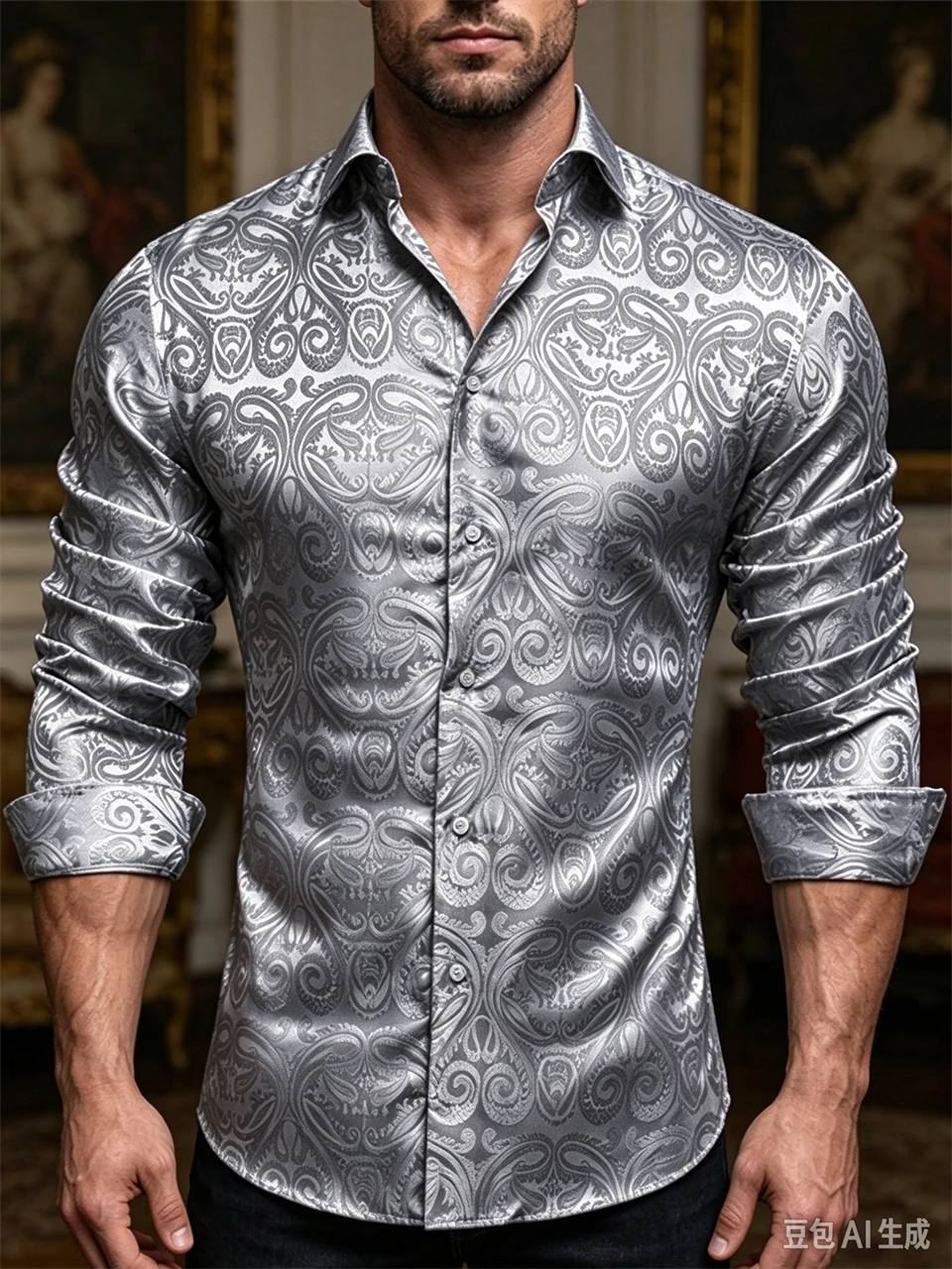 Herren Luxus Paisley Satin Hem – Mens Satin Silk Dress Shirt Bewertung und Preis