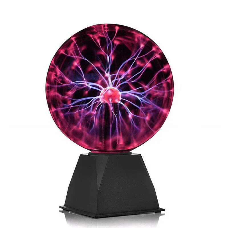 Novelty Magic Crystal Plasma Ball Touch Lamp 3/6Inch Voice Control LED Night Light Kid Birthday Christmas Gift Decor Lighting