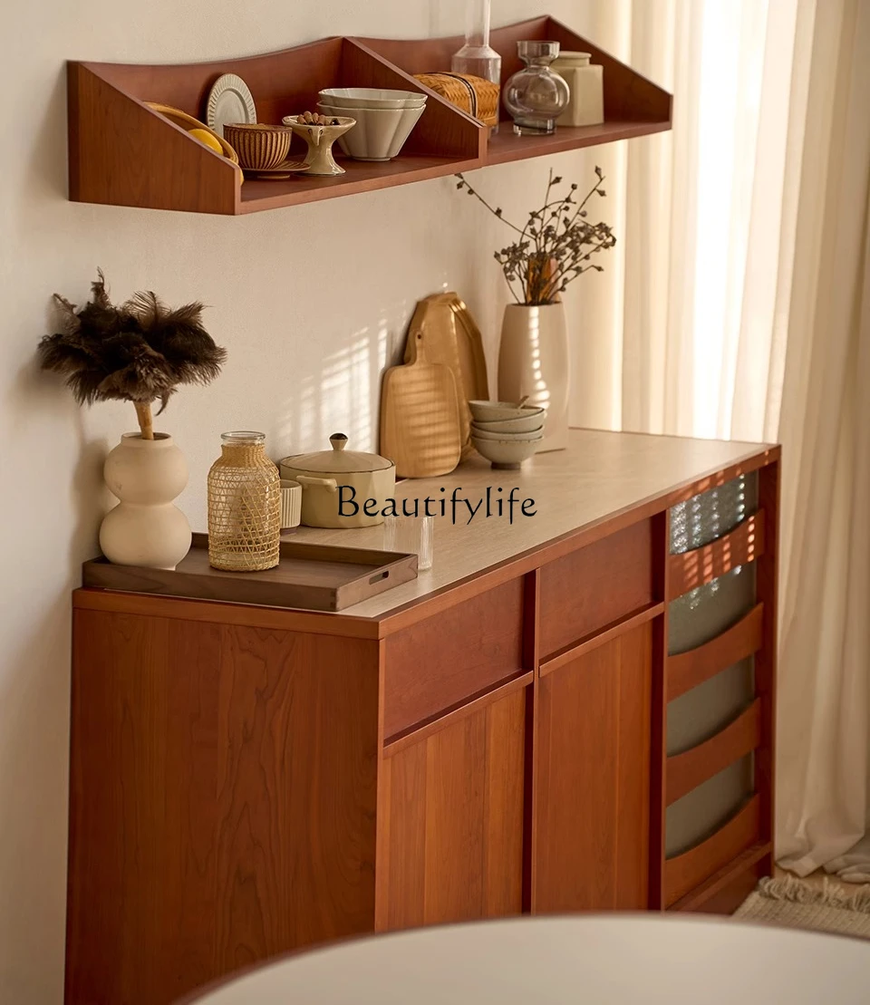 

Lily Sideboard Lightweight Edition Vintage Style Open Storage Cabinet Solid Wood Organizer