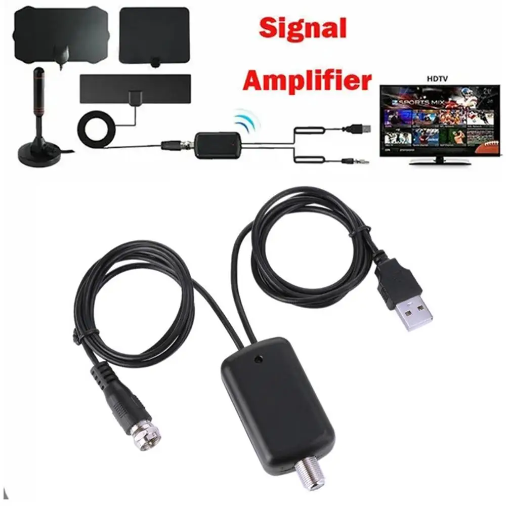 HDTV Antenna Amplifier 4K Low Noise High Gain TV Signal Amplifier UHD Televisions Accessories TV Antenna Signal Receiver