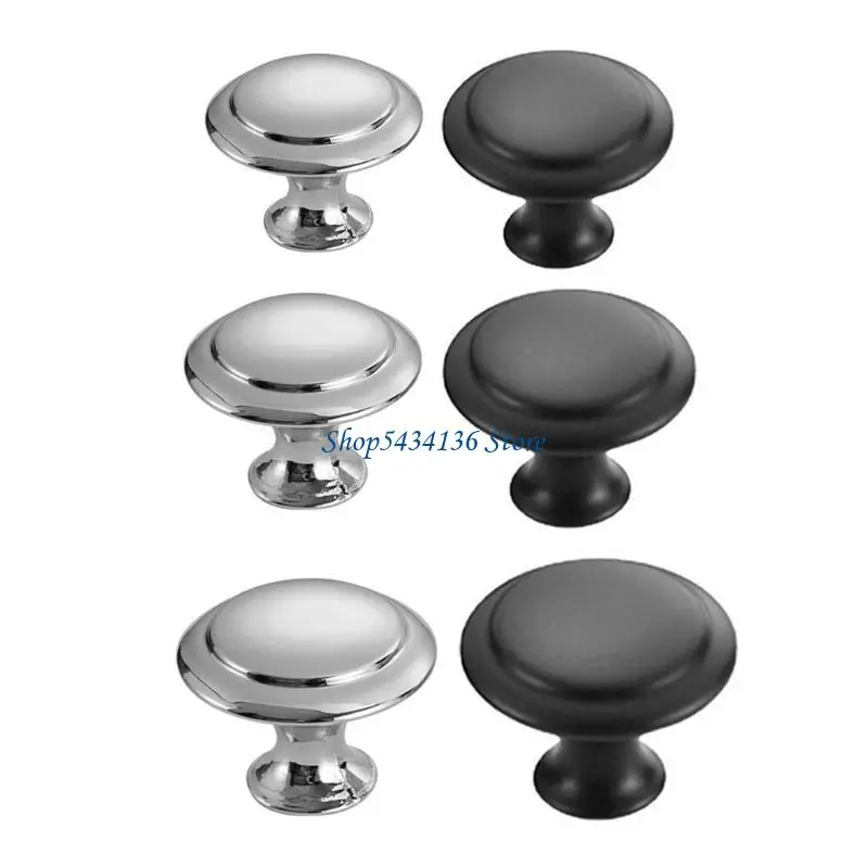 H7ED 10Pcs Stainless Steel Cabinet Knob Wardrobe Pulls Round Drawer Knob Furniture Decorative Handle Furniture Hardware
