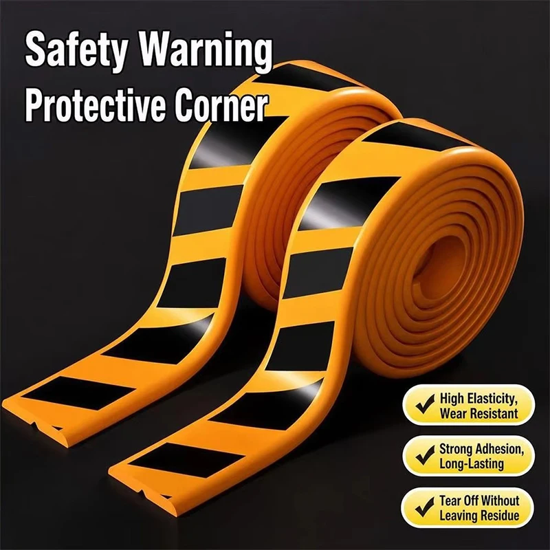 4/2M Garage Wall Guard Car Door Corner Protection Sticker,Thickened Self-adhesive Anti-collision Sticker,With Reflective Warning - view 5