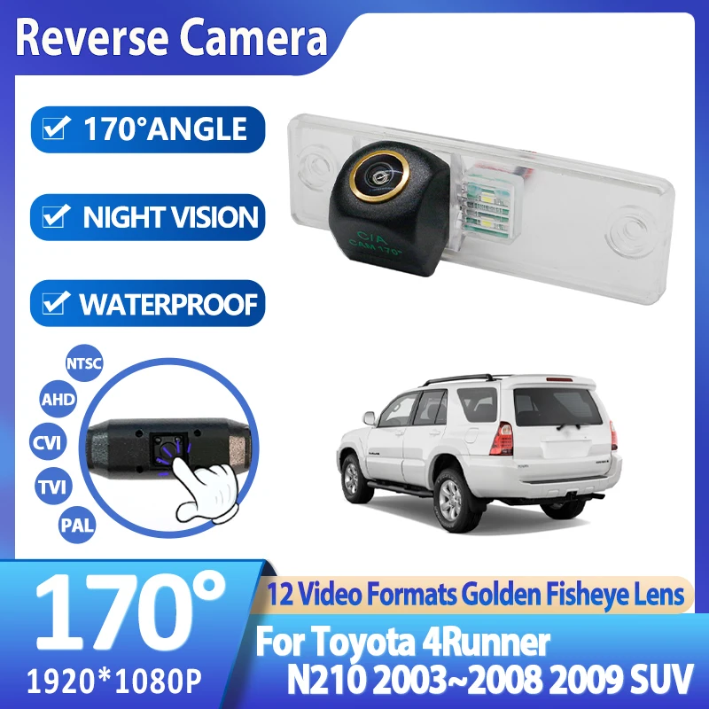 CCD HD AHD Fisheye Rear View Camera Car Bakcup Reverse Parking Monitor Night Vision For Toyota 4Runner N210 2003~2009 SUV