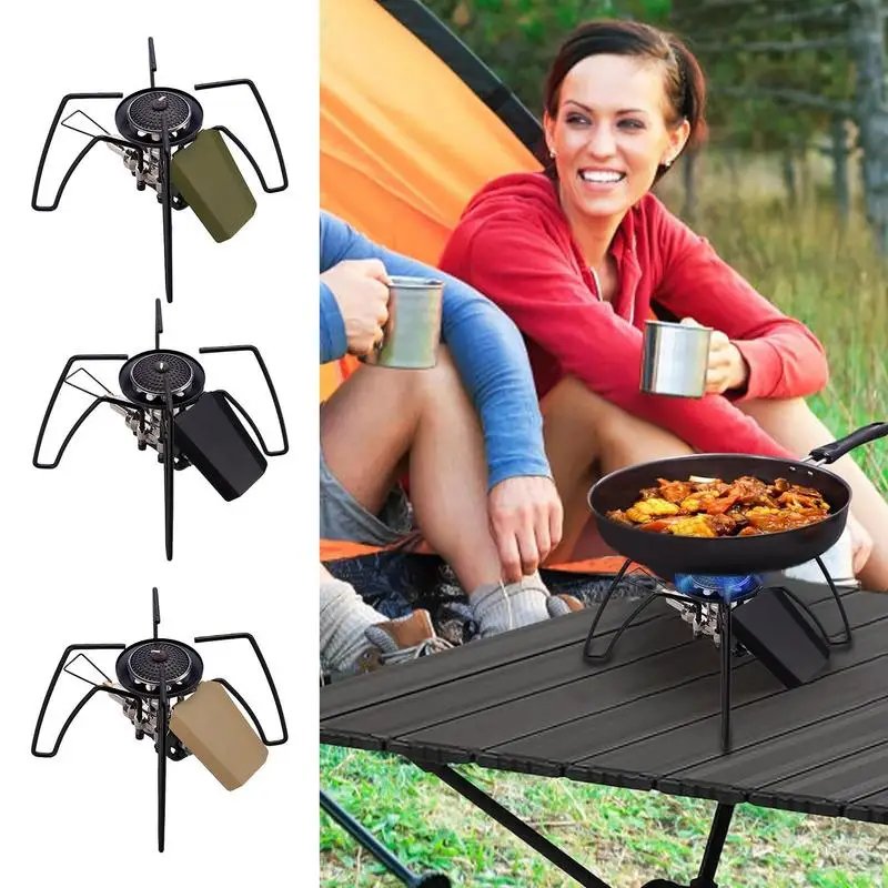 

Camping Portable Stove Camping Cassette Furnace Foldable Cooking Stove Foldable Wild Barbecue Stove Powerful Camping Burner For