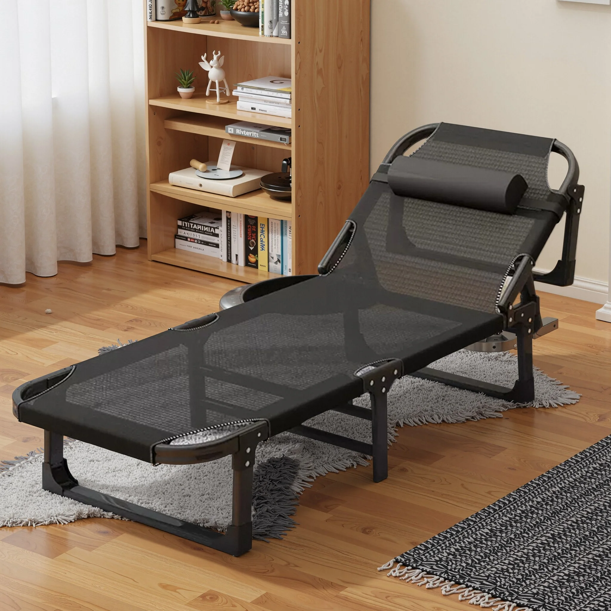 

Folding bed single lunch break office nap artifact simple rest recliner hospital escort bed portable camp bed