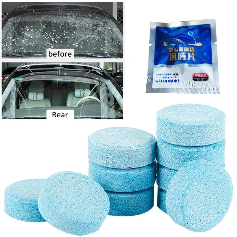 20pcs Car Windshield Cleaner Car Effervescent Tablets Glass Water Solid Cleaner Universal Automobile Accessories Spray Cleaner