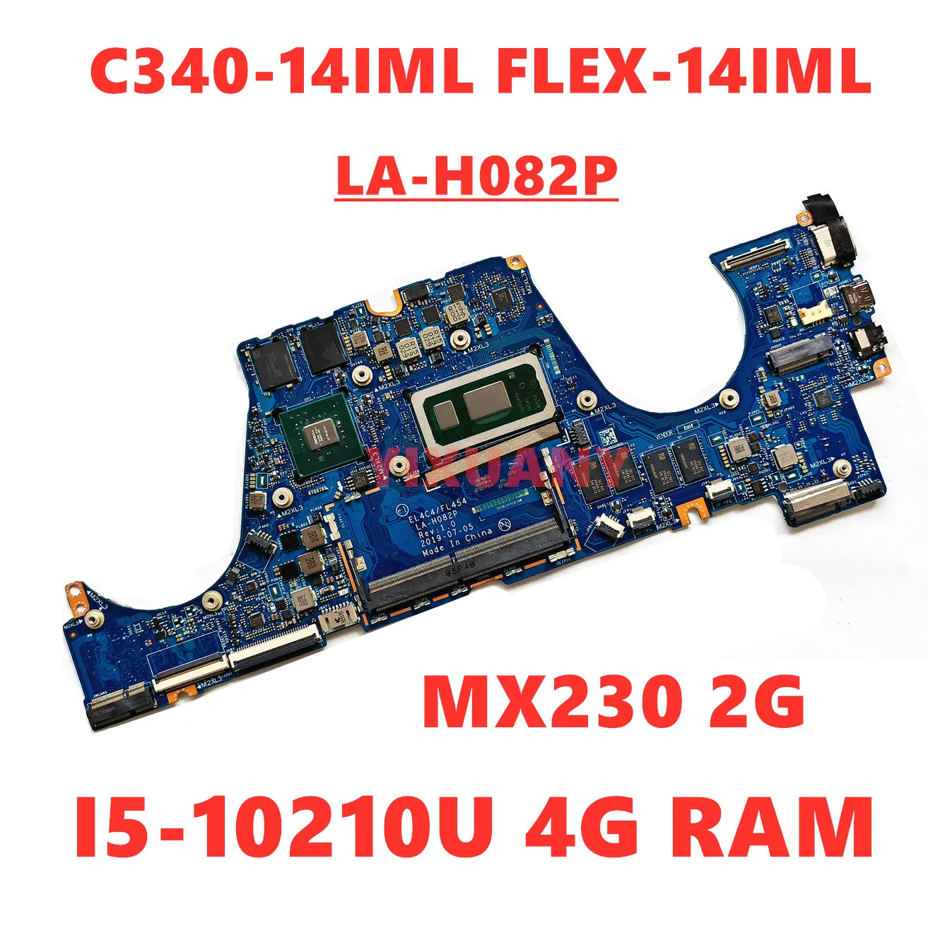 LA-H082P For Lenovo Ideapad C340-14IML FLEX-14IML Laptop Motherboard I5-10210U 4G RAM MX230 2G 5B20W69212 5B20W69221 100% test