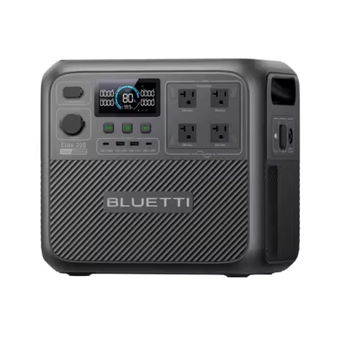 【US Plug】BLUETTI Portable Power Station Elite 200 V2, 2073.6Wh Battery 2600W AC Outlets, for Camping, Off-grid, Power Outage