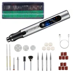 JANGKLIFE USB Cordless Rotary Tool Kit Woodworking Engraving Pen DIY Crafts Engraving Cordless Drill
