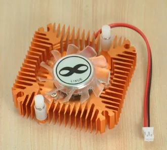 Ventilador de refrigeración de aluminio de 55mm, disipador de calor apto para PC, ordenador, tarjeta de vídeo VGA, ventilador de CPU, radiador cuadrado