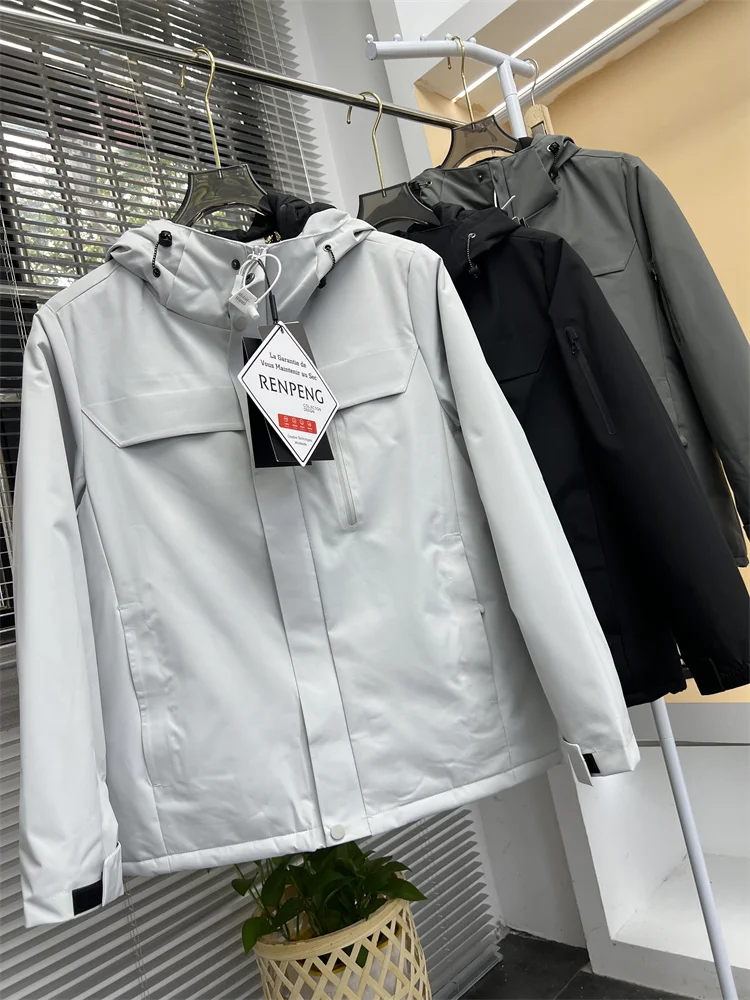 

Outdoor Series aphene Inner Men's Faion Hooded Jaet Windproof Warm Cotton Coat Pampa& Stand Fit Thiened Urban S...