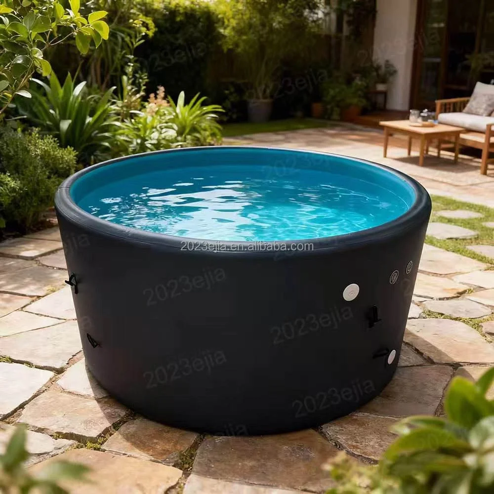 DWF PVC Material Inflatable Swimming Pool Drop Stitching Family Outdoor Rectangular Pool for Children & Adults UV Resistant