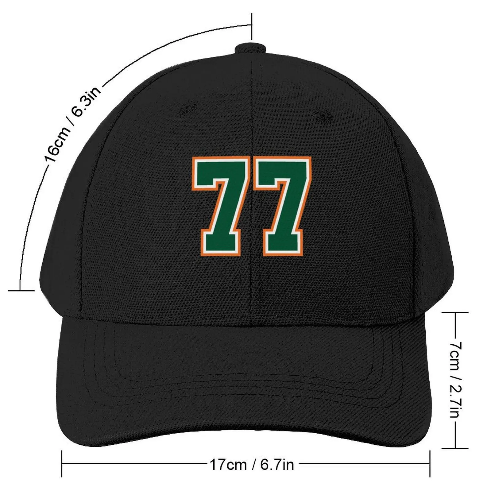 Jersey 77 Number. Number seventy-seven Straight From Miami Baseball Cap Sunhat Hat Man Luxury Men Golf Wear Women's