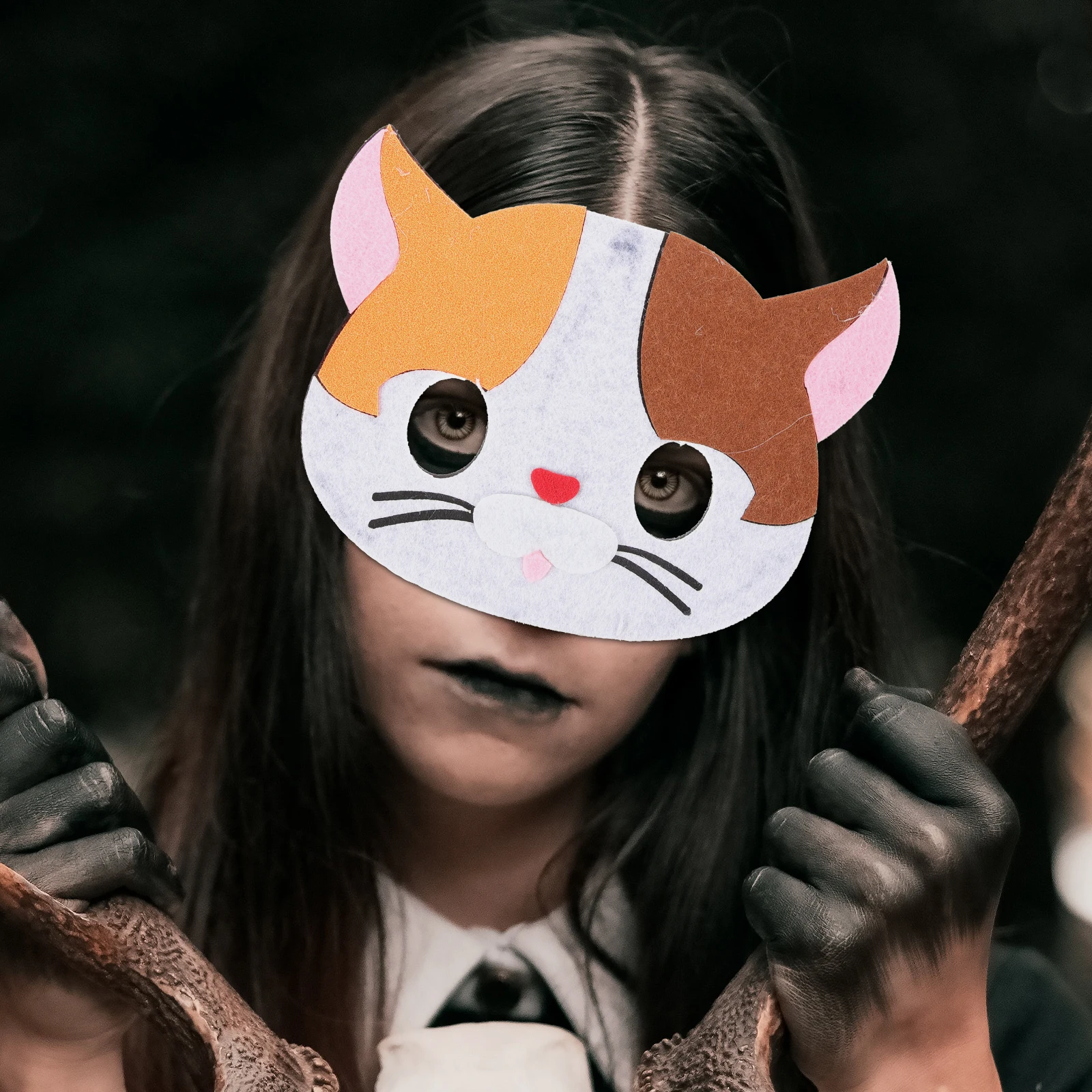 12 Pcs Kids Animal Masks Felt Material Lightweight Rabbit Lion Fox Deer Elephant Party Accessories Halloween Cosplay Props