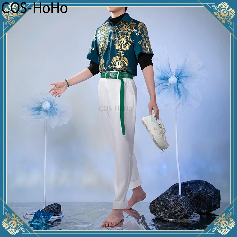 COS-HoHo Vtuber Nijisanji Shu Yamino Game Suit Handsome Daily Uniform Cosplay Costume Halloween Carnival Party Role Play Outfit