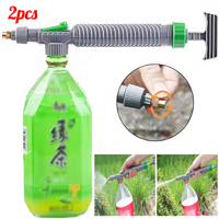 Manual High Pressure Air Pump Sprayer Drink Bottle Spray Head Nozzle Adjustable Garden Watering Tool Sprayer Agriculture Tools
