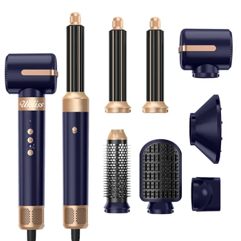 UKLISS Hair Dryer Brush 7 in 1, Air Styler Set with Curling Iron, Round Brush,…