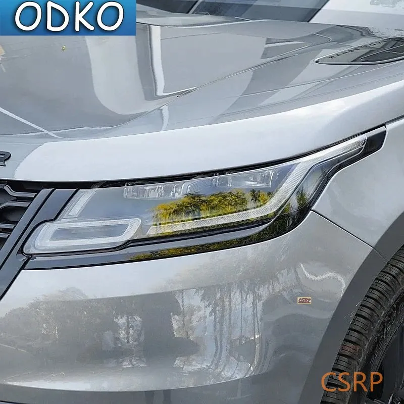 Car Headlight Tint Smoked Black Protective Film TPU Stickers For Range Rover Velar 2017-Present Accessories Anti-Scratch Repair
