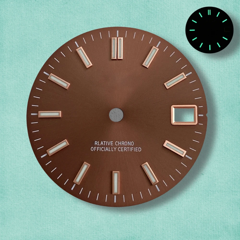 28.5mm High Quality S Logo NH35 Dial sunray Dial Day just Mod fit NH35/NH36 Movement Fit 3/3.8 o'clock Crown NH35 Accessories