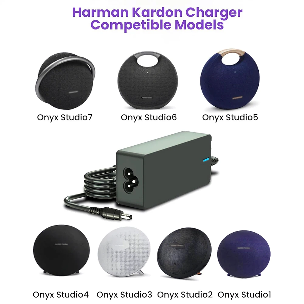 for Harman Kardon Charger Onyx Studio 7 6 5 4 3 2 1 Wireless Bluetooth Speaker Replacement Kardon Charger 19V AC Power Supply