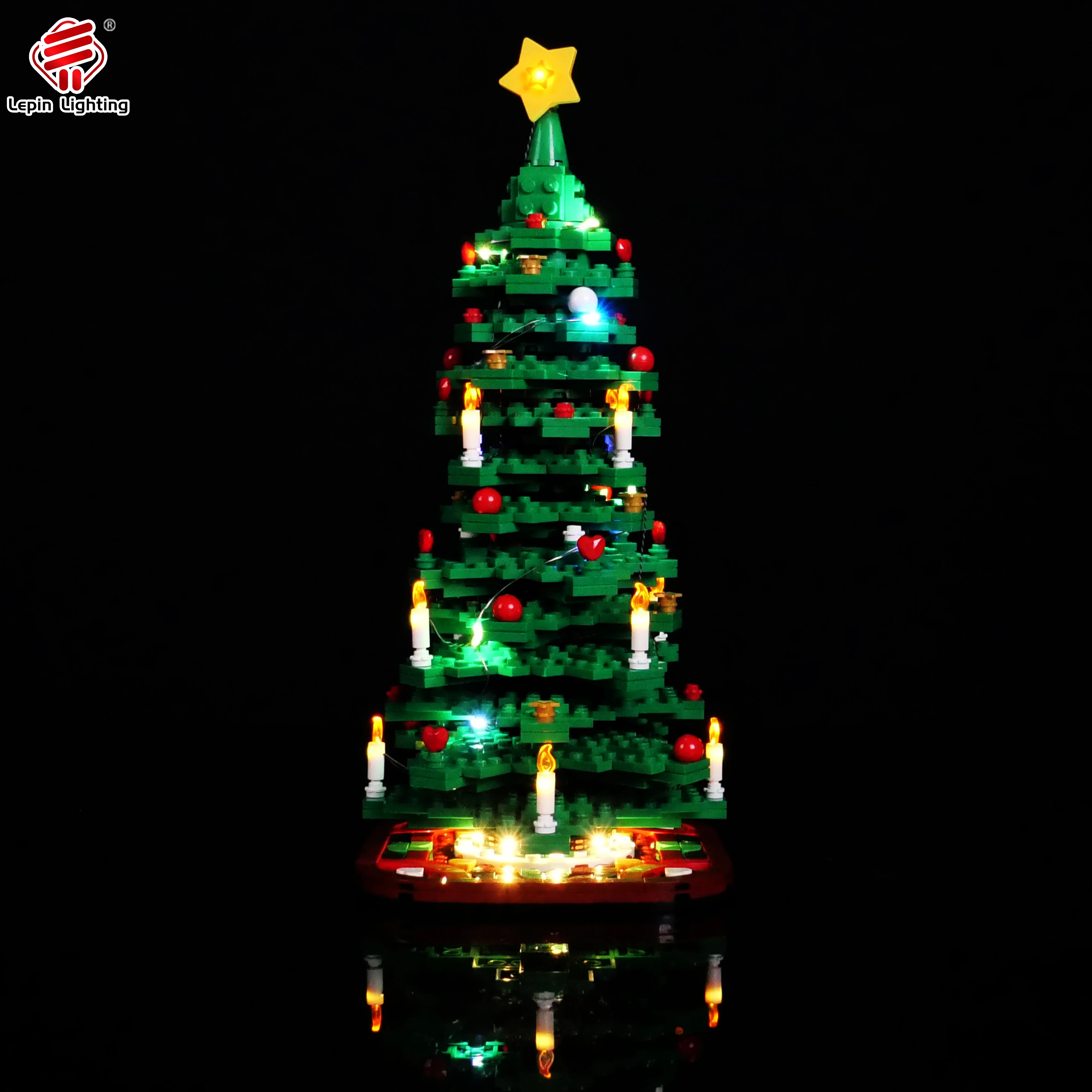 Kit d'éclairage LED Compatible avec 40573, modèle d'arbre de noël créatif, ensemble de lumières décoratives pour affichage de vacances (lumières uniquement)