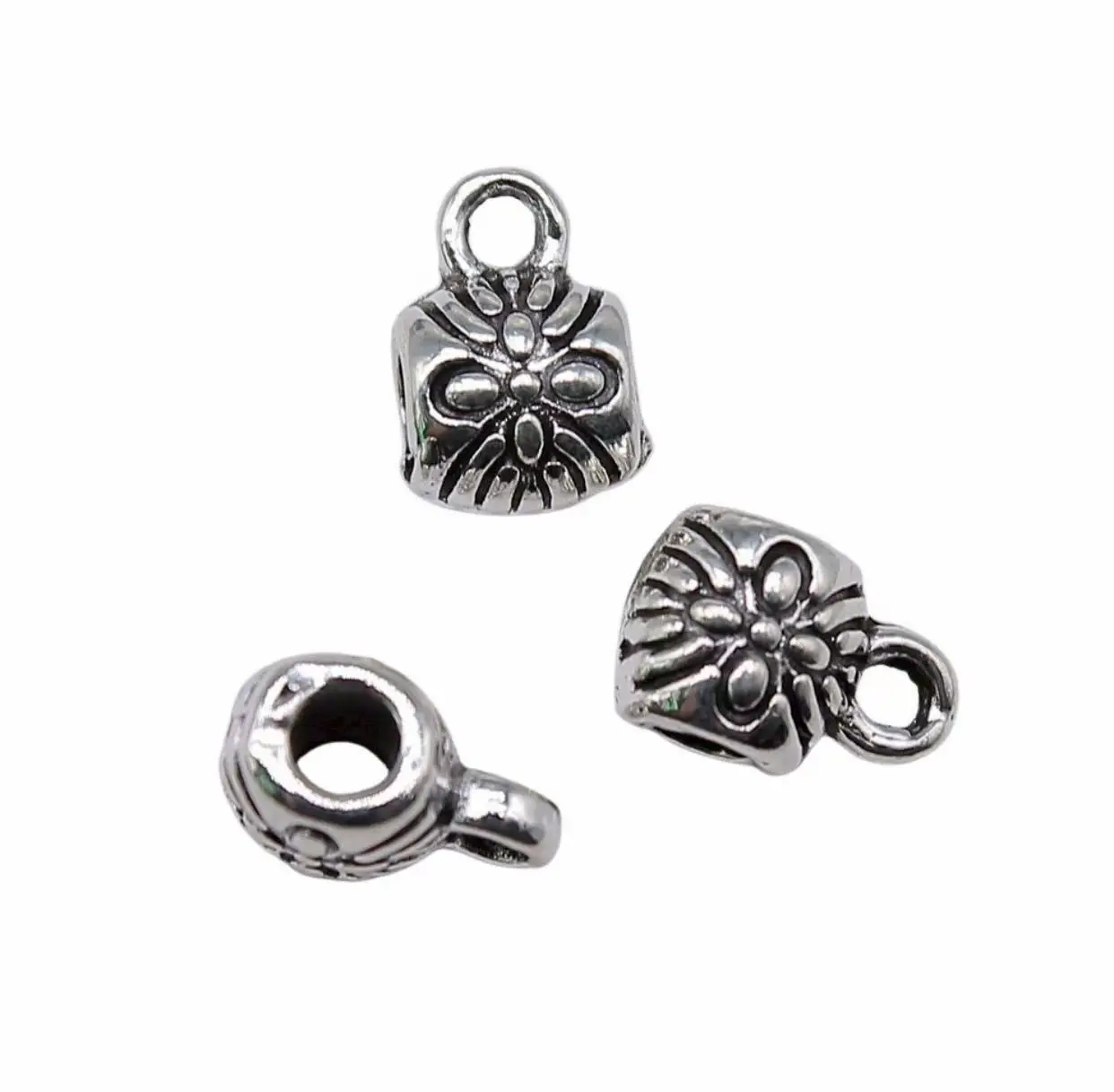 40pcs  8*5mm ,hole 2.5mm   Alloy metal vintage bead connector for handmade  HWL2541 accessories