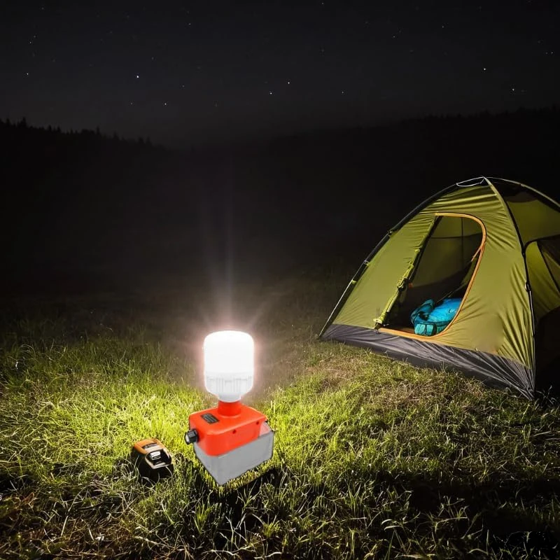 

Wireless LED Work Light LED Flashlight E27 LED Bulb For Makita/Dewalt /Milwaukee /Einhell 18V20V Battery Adjustable brightness