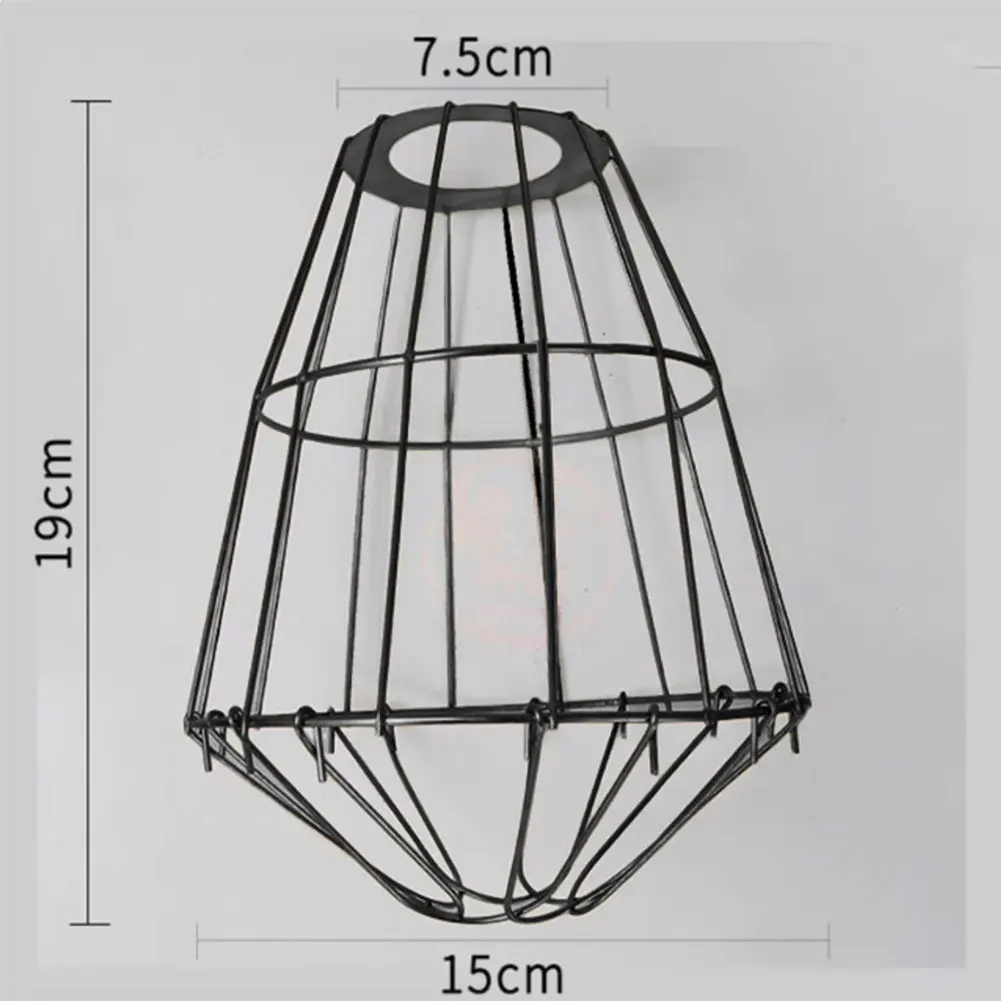 Cage Light Fixture Industrial Lamp Shade Industrial Style Decor Breathable Cage Design Multi-Scene Application
