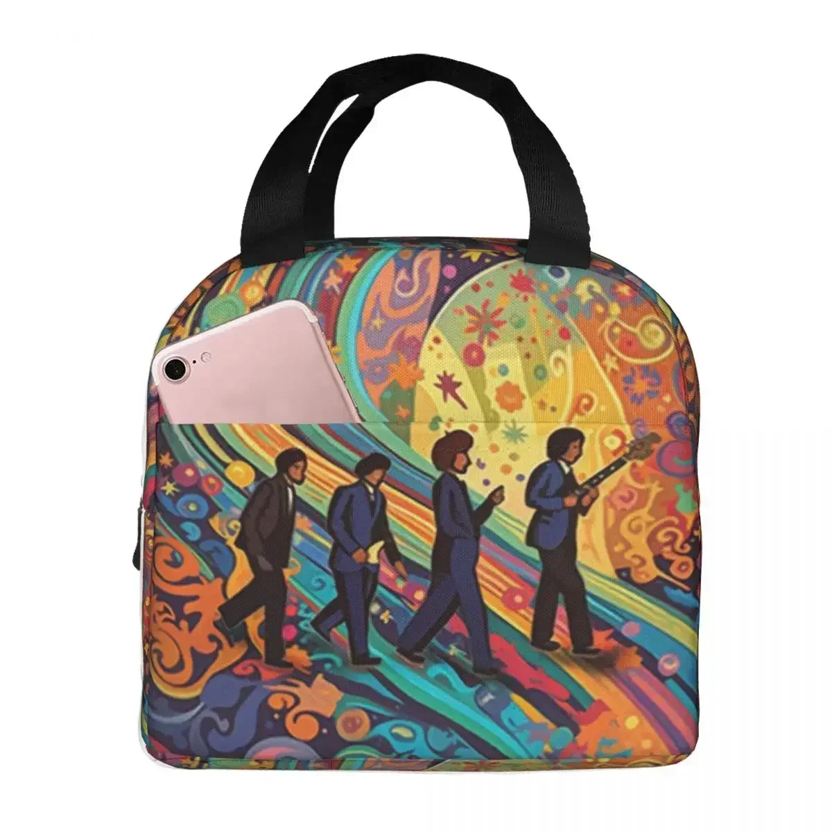 B-Beatle-S S-Submarine-S Bolsa térmica para el almuerzo para mujer, caja térmica para oficina, caja térmica para comida, contenedor portátil para almuerzos