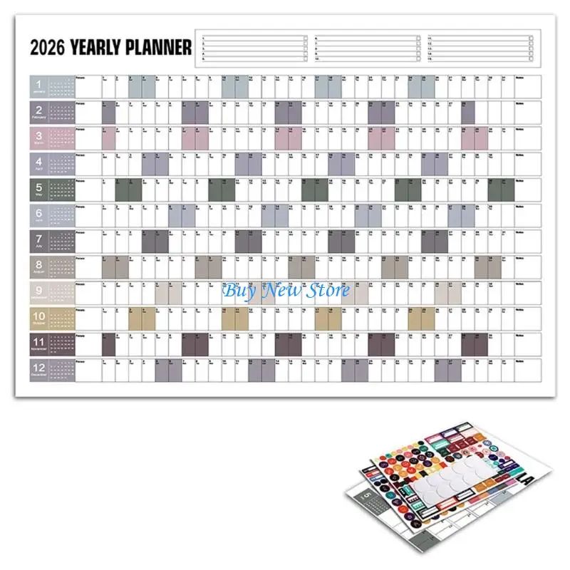 20ce 2026 Calendario murale Pianificatore organizzatore case planner annuale 74x52,5 per pianificazione