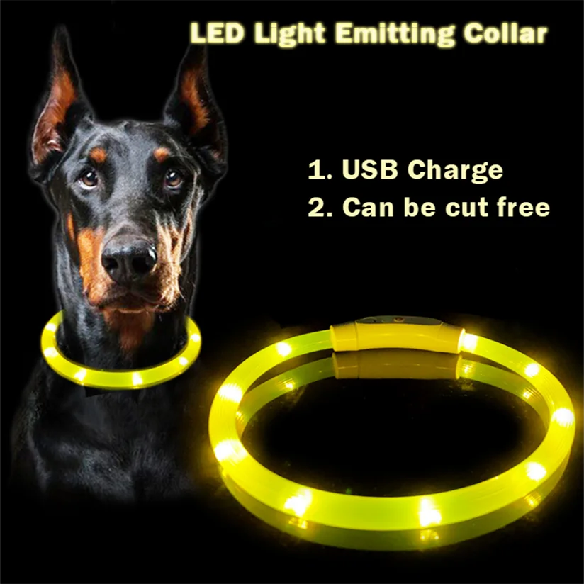 Dog Light Up Collar LED Collar Light Up Cat Collar USB Rechargeable Collar Christmas Decoration Pet Collar Pet Christmas Gifts