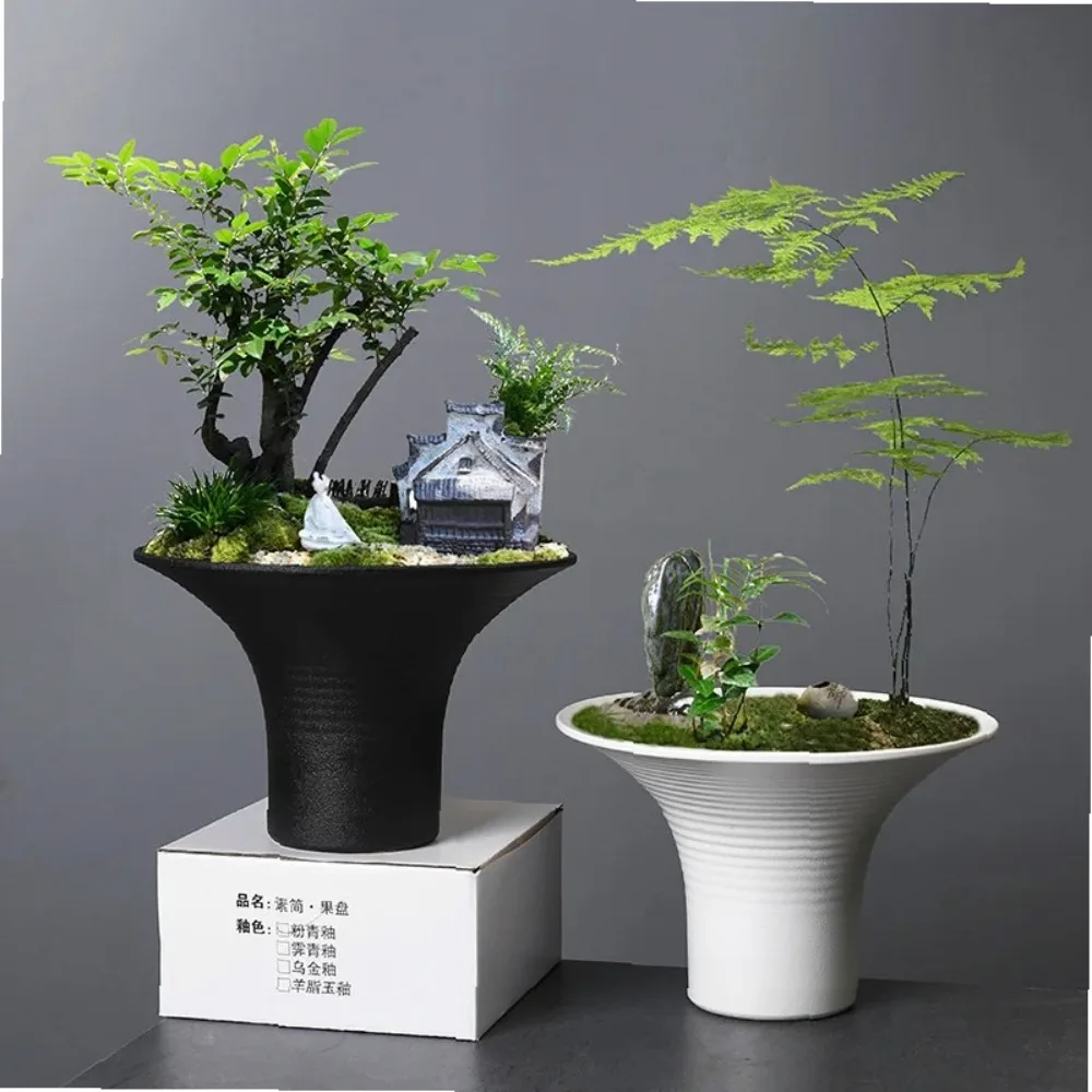 Ceramic Flower Pot Open Floral Arrangement Accessories Planter Potted Flower Pot Jianshan Flowerpot Plant Accessories Vases Pots