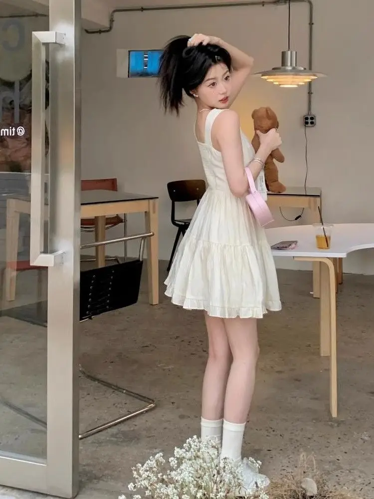 Dresses Sleeveless Womens Wedding Civil Spring Chiffon Dots Polka Dot Circle Graphic Printed Printing Neon Colorful Ditsy Simple