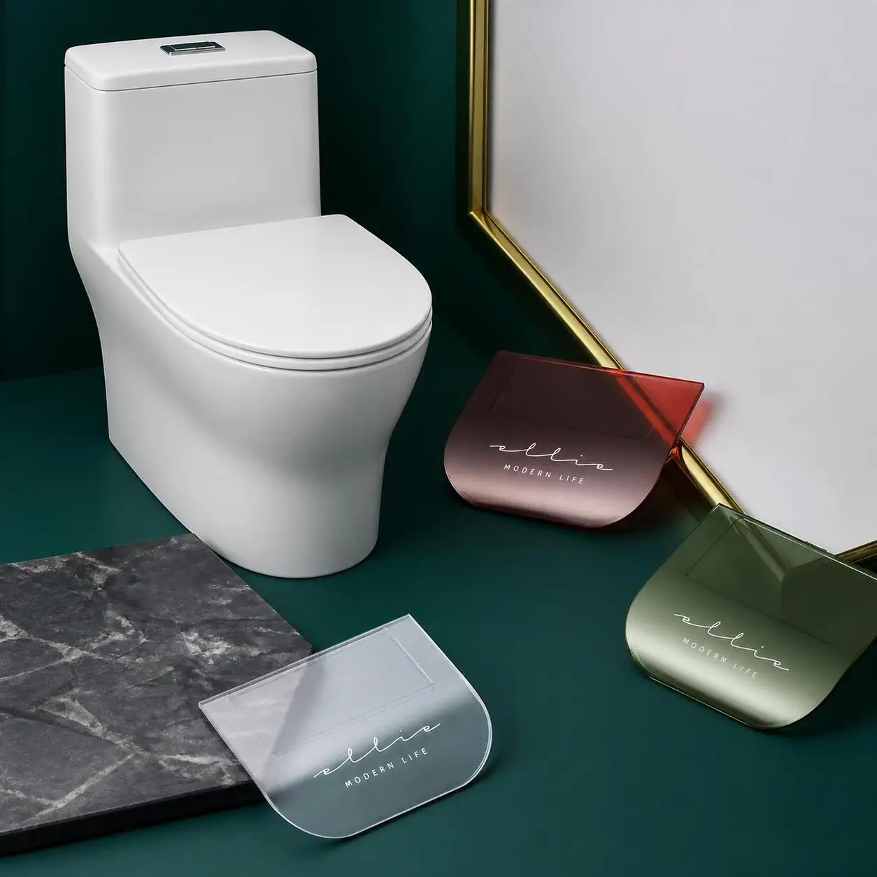 Transparent Toilet Lid Lifter Seat Handle Holder Portable Toilet Seat Lifter Self Adhesive Lid Lift Toilet Lid Lift Tool