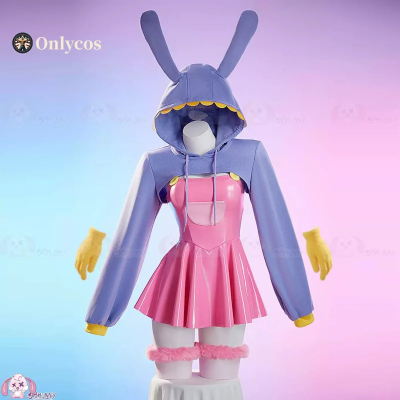 

Костюм для косплея Жака из «Удивительного цифрового цирка», платье-комбинация «Кролик», для Хэллоуина и Рождества, только для женщин, Onlycos