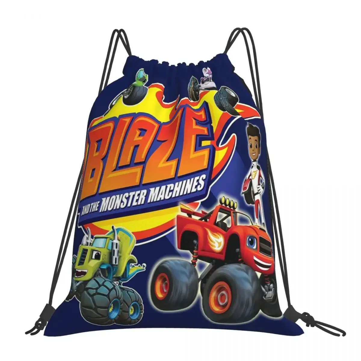 

Blaze And The Monster Machines Crew Backpacks Drawstring Bags Drawstring Bundle Pocket Sports Bag BookBag For Travel School